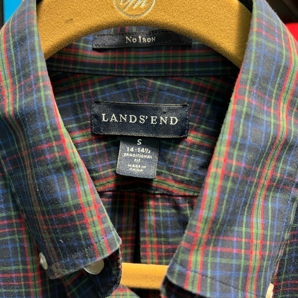 Lands end Mens button down no iron shirt size S - Picture 3 of 3